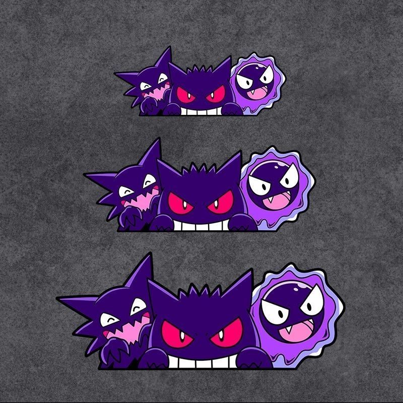 Cosplay Prop Book - Adorables Autocollants d'Anime Pokémon Gengar pour