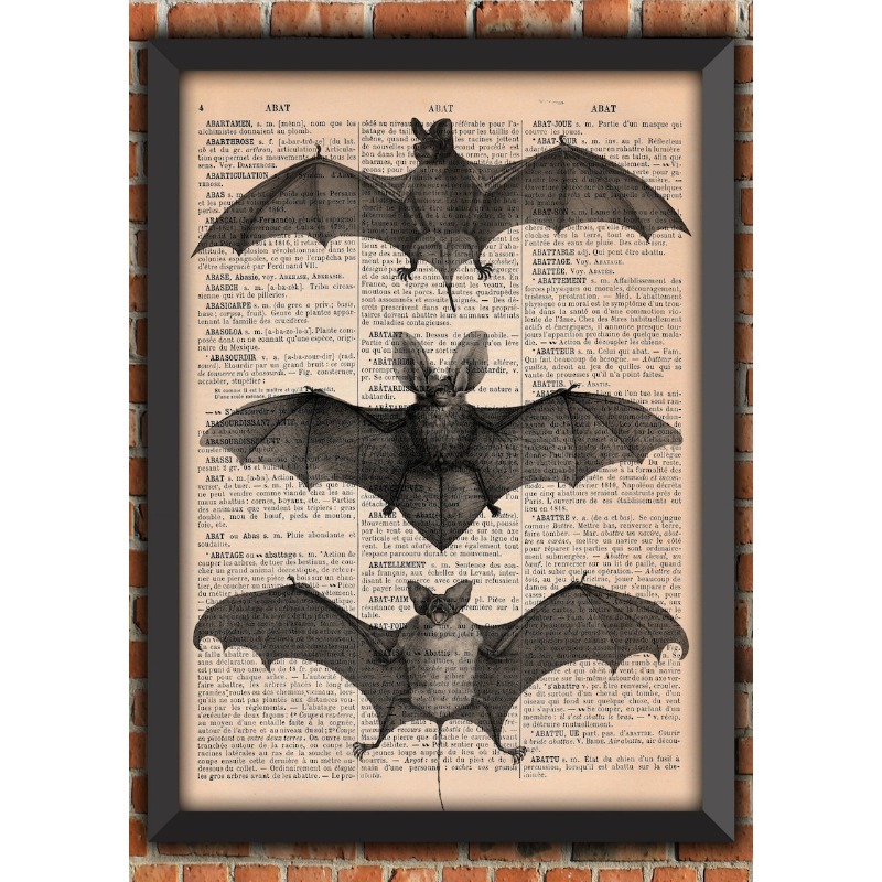Cosplay Bat Prop - Affiche Imprimée : Squelette de chauve-souris,