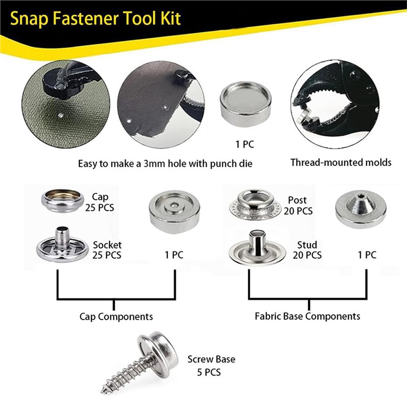 Kit d'outils de fixation à pre - Snap Plier Setter avis et prix