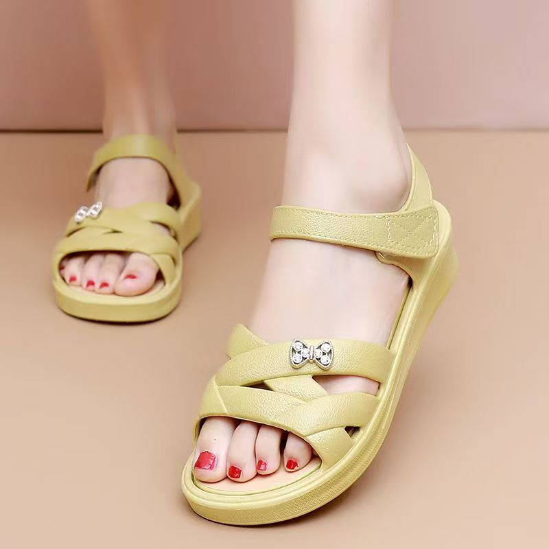 Sandales compensées pour femme - Velcro Hook Loop avis et prix