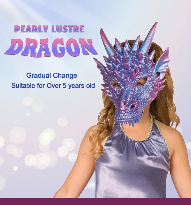 Masque de Dragon Bleu Perle av - Cosplay Prop Blueprints avis et prix