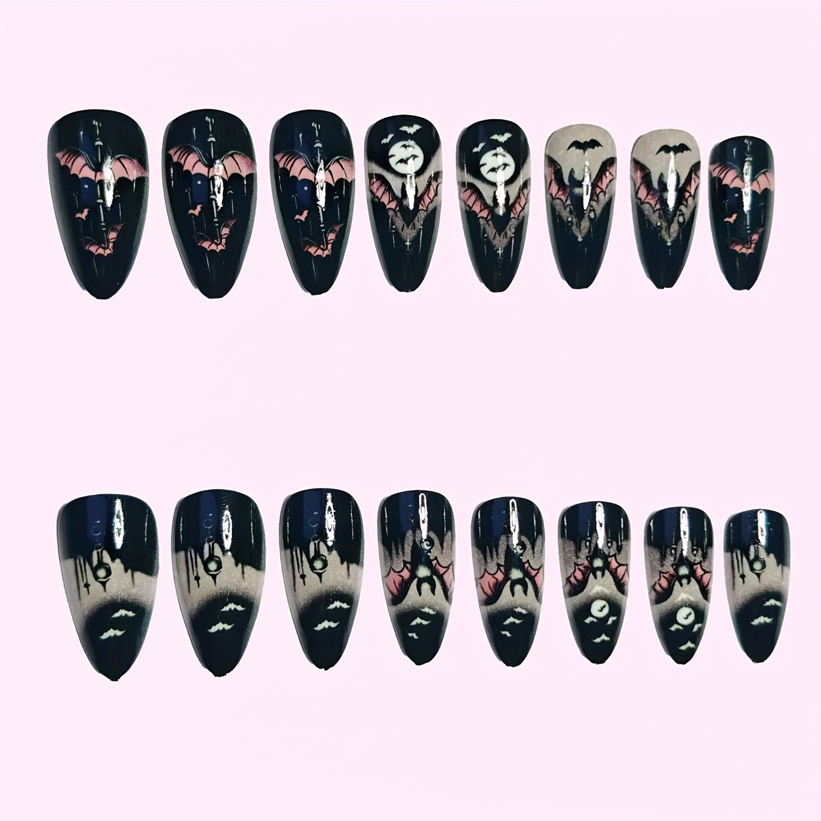 24 faux ongles d'Halloween noi - Cosplay Bat Prop avis et prix