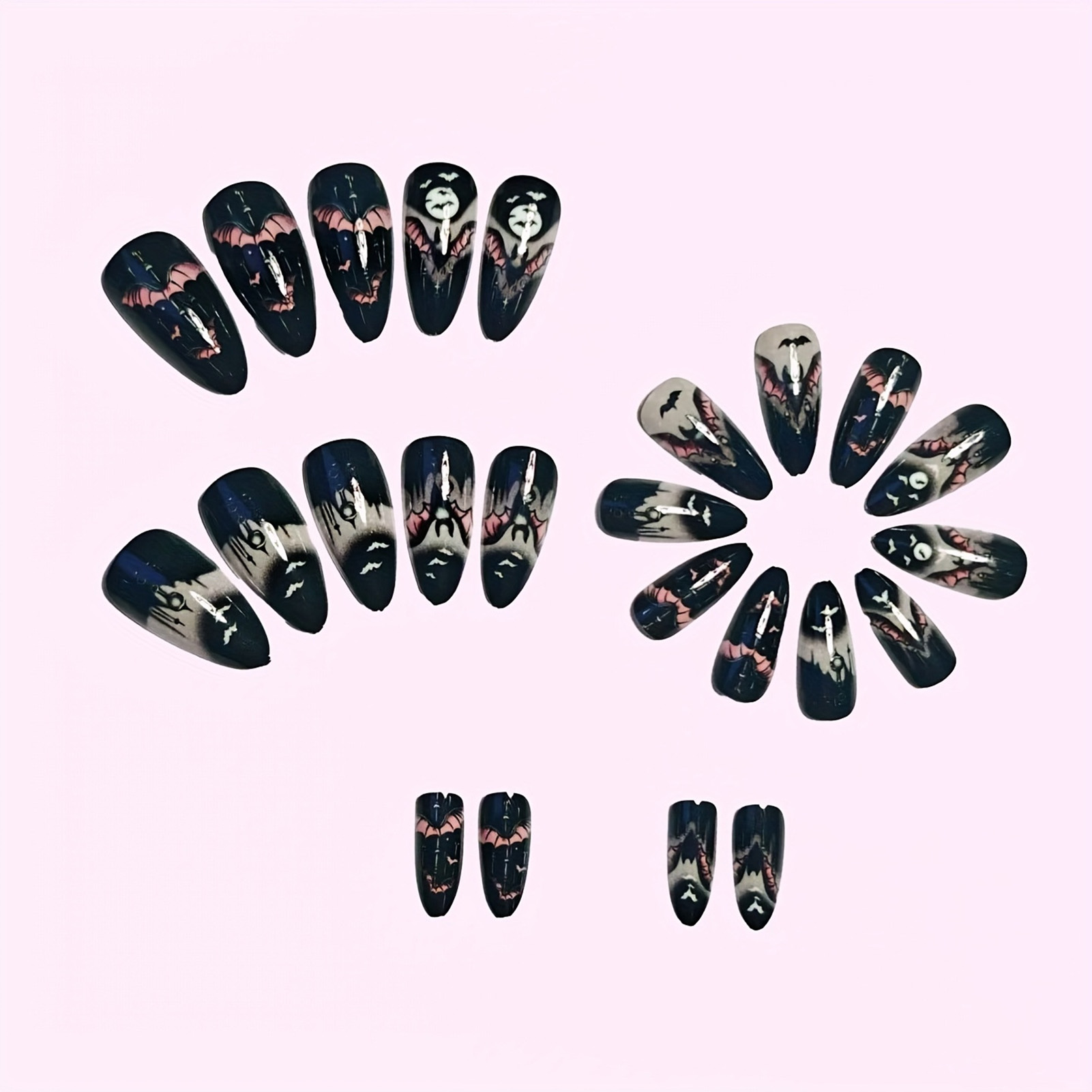 24 faux ongles d'Halloween noi - Cosplay Bat Prop avis et prix